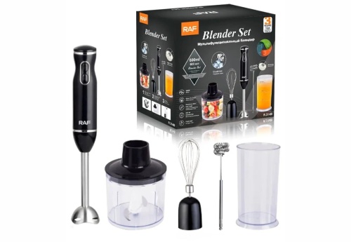 Блендерный набор RAF R314B Blender Set (блендер,емкость,стакан,венчик,капучинатор), 600 мл, 800Вт