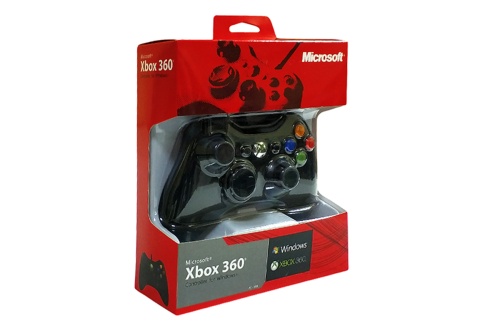 Джойстик проводной XBox 360 Black (красная упаковка) фото 6
