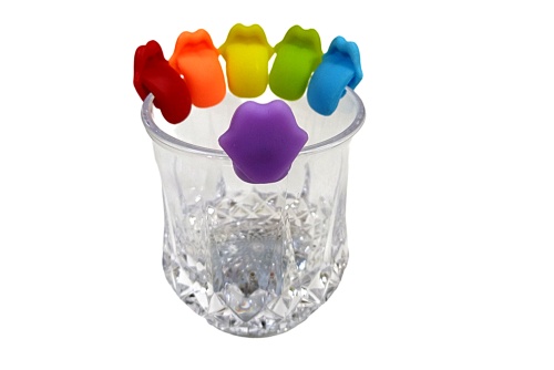 Набор маркеров для бокалов "УЛЫБКА" Drink Marker Party Tongue, 6 штук фото 4