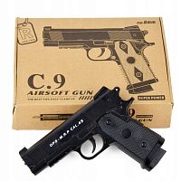 Пистолет металлический C.9 Colt 1911 OPS-M.R.P CAL.45, калибр 6мм 
