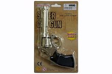 Пистолет металлический РЕВОЛЬВЕР SUPER CAP GUN стреляет пистонами