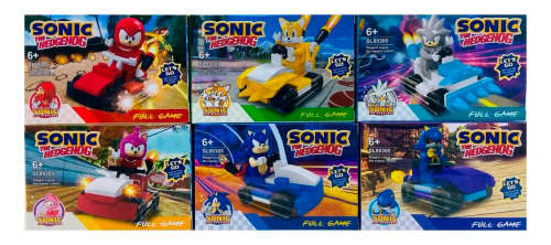 Конструктор Фигурки SONIC The Hedgehog "Герои на машинках 6в1" SL89305A, 12 шт/уп фото 2