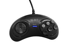 Джойстик 16bit Controller Turbo Black, 9 pin, провод 1,5 м, черный