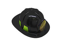 Каска Пожарного черная (шлем пожарного BULLARD Black), пластиковая, без размера