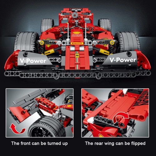 Конструктор Mork TECHNOL MODEL Гоночный автомобиль F1 Ferrari SF90 Super Racing Car 023005, 1099 дет фото 6