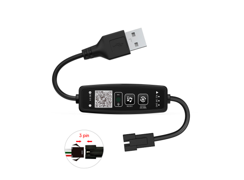 Контроллер Bluetooth, RGB, 3PIN Огонек OG-LDL44 LED, DC 12-24В