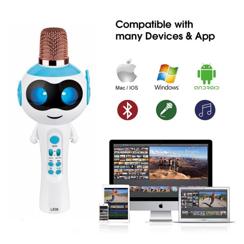 Микрофон караоке светящийся L838 Микрофон караоке светящийся L838