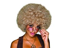 Парик Афро 70-х Блонди BW953, белый, карнавальный, полиэстер, без размера