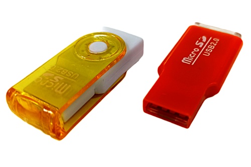 Картридер High Speed Card Reader для карт MicroSD - USB 2.0 цветной в мягком пакете Картридер High Speed Card Reader для карт MicroSD - USB 2.0 цветной в мягком пакете