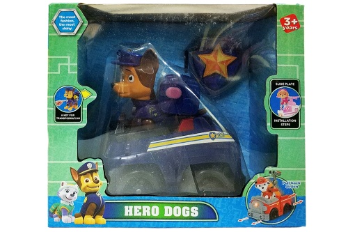 Щенячий патруль Герой + Машина ГОНЧИК свет, звук 