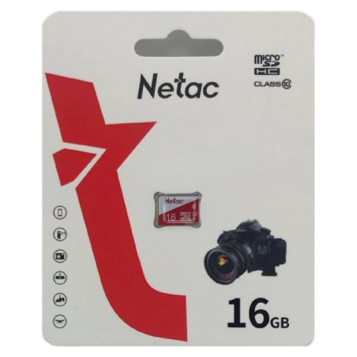 Карта памяти Netac MicroSDHC 16Gb P500 Eco Class 10 без адаптера SD