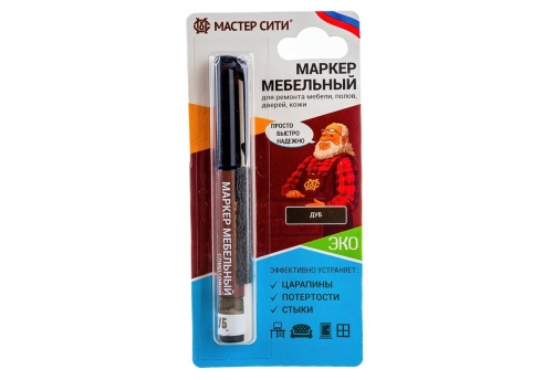 Маркер мебельный спиртовой "Мастер сити ДР" 141 ДУБ БЕЛЕНЫЙ, 3 мл (блистер)