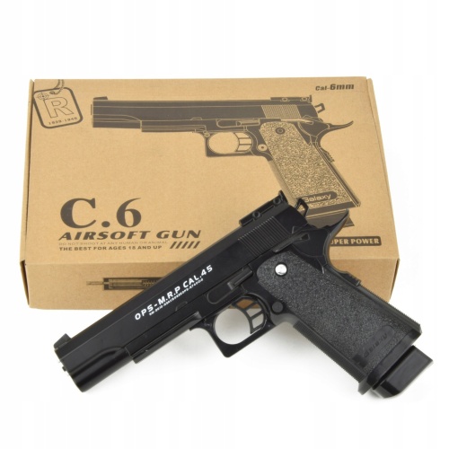 Пистолет металлический C.6 AIRSOFT GUN OPS-M.R.P Cal.45, калибр 6мм Пистолет металлический C.6 AIRSOFT GUN OPS-M.R.P Cal.45, калибр 6мм