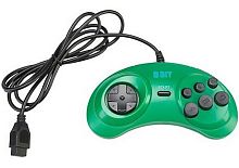 Джойстик 8bit Controller (форма Sega) 9р GREEN узкий разъем, зеленый