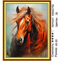 Алмазная мозаика Painting Diamond HWA5758, холст на подрамнике, круглые стразы, 40x50 см