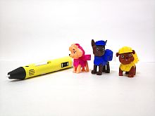 3D ручка-4 3D Pen-4 ЩЕНЯЧИЙ ПАТРУЛЬ, ручка, блок питания, подставка, трафареты, 3 фигурки ЩЕНКОВ