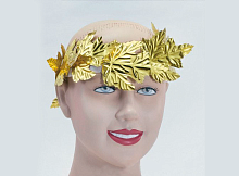 Венок Кленовый Римский пластиковый, золотистый, размер 56