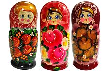 Матрешка "7в1" расписная Русские народные игрушки, 7 кукол, высота 19 см, диаметр 10 см