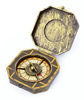 Компас пирата бронзовый BA1315, пластмассовый, размер 7*6 см