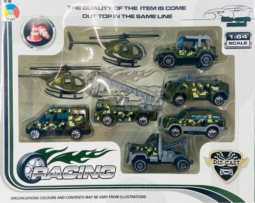Набор военной техники SPECIAL CAR Die Cast Metal 8в1, масштаб 1:64, в коробке фото 2
