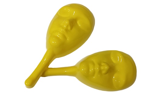 Маска ЖЕЛТАЯ для игры MAFIA "МАФИЯ", пластиковая  фото 6