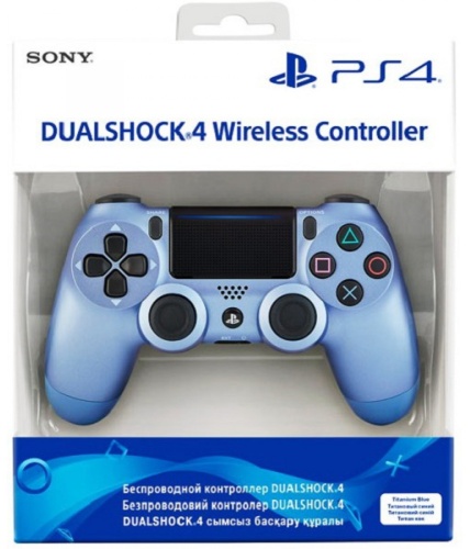 Джойстик PS 4 Controller Wireless Dual Shock (Сhina) (G2) Titanium Blue фото 4