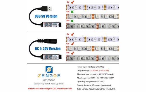 Контроллер Bluetooth, RGB, 4PIN Огонек OG-LDL41 LED, USB 5В фото 5