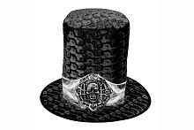 Цилиндр Череп Делюкс бархат, полиэстер, латекс, высота 25 см, размер 56