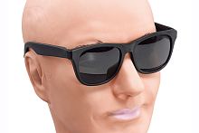 Очки гангстера черные (ВА949), пластмасса, металл, оправа 14 см