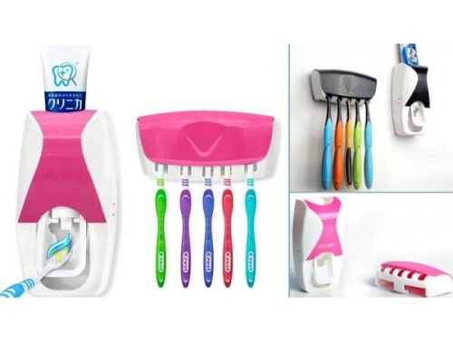 Дозатор JINXIN-300 для зубной пасты автоматический + держатель зубных щеток