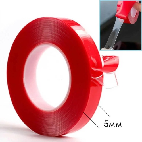 Скотч двухсторонний "Помощник" PM-INR04 ширина 5мм, длина 5м