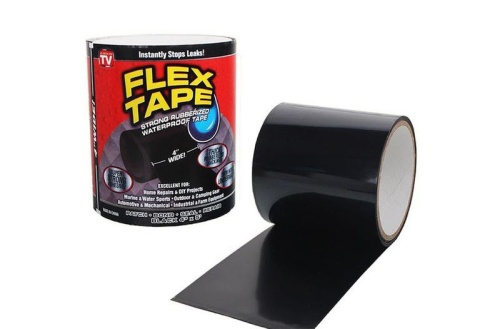 Сверхсильная клейкая лента Flex Tape "Флекс Тайп" ЧЕРНАЯ, 100мм*1,5м  фото 2