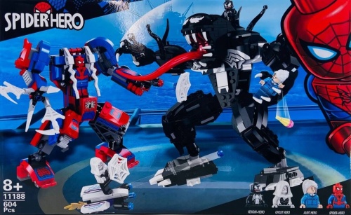 Конструктор BELA Spider Hero "Человек-паук против Венома" 11188, 604 детелей