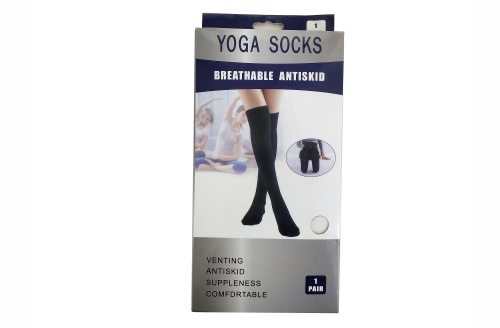 Гольфины YOGA SOCKS, унисекс, черные, единая сетка, универсальный размер