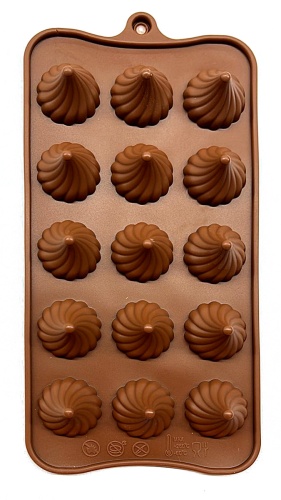 Форма силиконовая "Пирамида" для изготовления конфет 21 х 10,5 см, 15 ячеек Форма силиконовая "Пирамида" для изготовления конфет 21 х 10,5 см, 15 ячеек