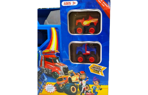 ВСПЫШ АВТОВОЗ MOTORIZED TRUCK 84*28*16 см + 2 машинки фото 3