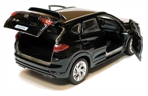 Машина "Hyundai Tucson" черная, металлическая 12 см в коробке фото 2