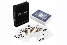 Карты для покера POKER CLUB б/м 100% пластиковые, синяя рубашка, 54 штуки 