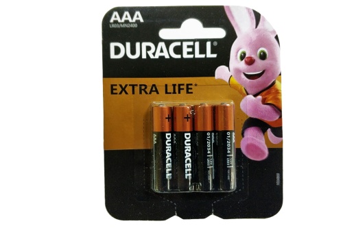 Батарейки DURACELL EXTRA LIFE AАА LR03 алкалиновые 4 шт/блистер Батарейки DURACELL EXTRA LIFE AАА LR03 алкалиновые 4 шт/блистер