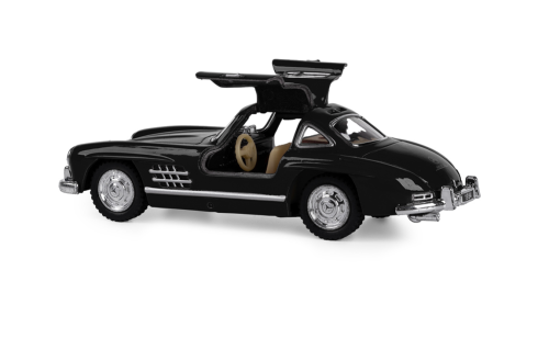 Машина модель Mercedes-Benz 300SL 1954 1:36 металлическая, черная фото 4