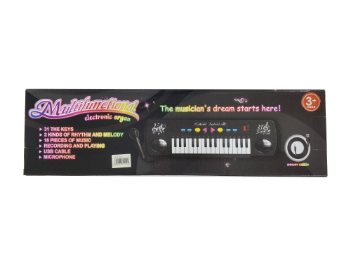 Синтезатор ELECTRONIC ORGAN Q3120A с микрофоном, 31 клавиш, 2 мелодии, 18 функций, питание USB фото 3