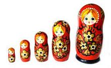 Матрешка 5в1 расписная большая Р-45/755, высота 15,5 см