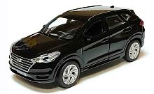 Машина "Hyundai Tucson" черная, металлическая 12 см в коробке