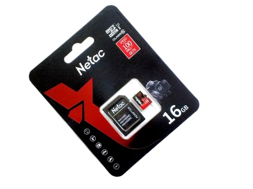 Карта памяти Netac MicroSDHC 16Gb P500 Extreme Pro Class 10 UHS-I U1 V10 (100 Mb/s) + SD адаптер фото 4