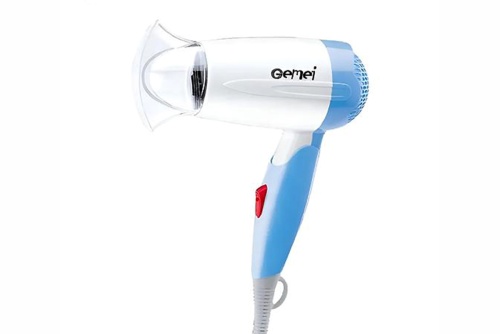 ФЕН Gemei Professional GM-1709, 1000W, складной дорожный фото 4