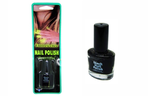 Лак для ногтей черный Nail Polish на блистере