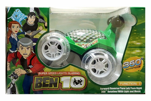 Машина ПЕРЕВЁРТЫШ BEN 10 на Р/У зеленая фото 4