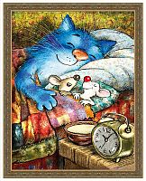 Алмазная мозаика Painting Diamond WB7074, холст на подрамнике, 40x50 см, круглые стразы