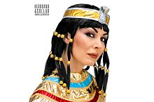 Парик Клеопатры с повязкой и воротником, искусственный волос, ткань полиэстер, размер универсальный