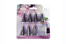 Набор Cake Derator 7 шт сменных насадок для мешков кондитерских с креплением (на блистере)